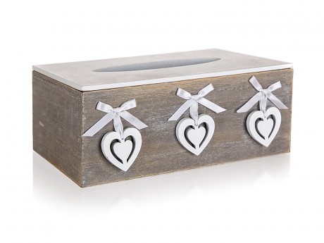 krabička na papír.kapesníky HEART 24x13,5x9,5cm