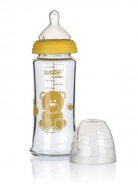 láhev kojenecká 250ml širokohrdlá skleněná