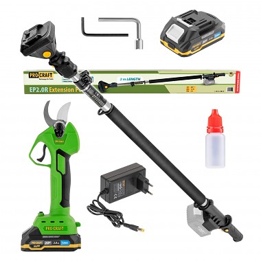 Sada aku nůžky na větve ES32Li a prodlužovací nástavec EP2.0R  SES32Li-EP2.0