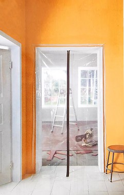 folie protiprachová dveře se zipem typ I