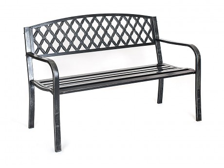 lavička zahradcní LUSSO 127x60x85cm ČER ocel