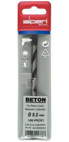 TC-vrták do betónu, plast.taška, 6.0