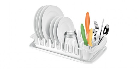 Odkvapávač s podnosom CLEAN KIT, biely Tescoma 900644.00