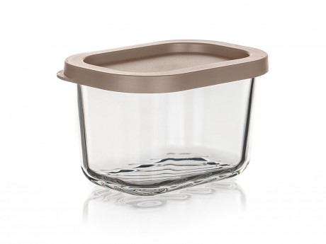 dóza WAVE obdél. 0,29l 11x8x7cm skl.+PH víčko LATTE