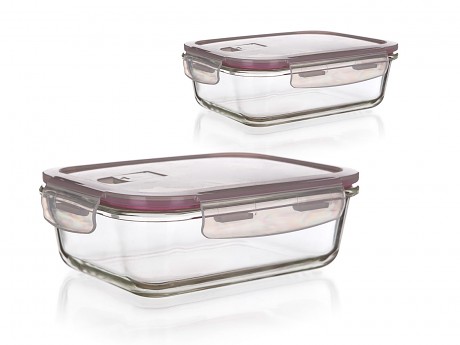 dóza obdél. sada 2díl.(0,55, 0,95l) skl.+PP víčko