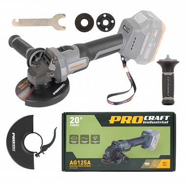 Aku bruska Procraft Industrial AG125Abb (bez baterie a nabíječky)  AG125A bb