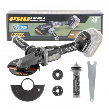 Aku úhlová bruska AG125C Procraft (bez baterie a nabíječky)  AG125C bb