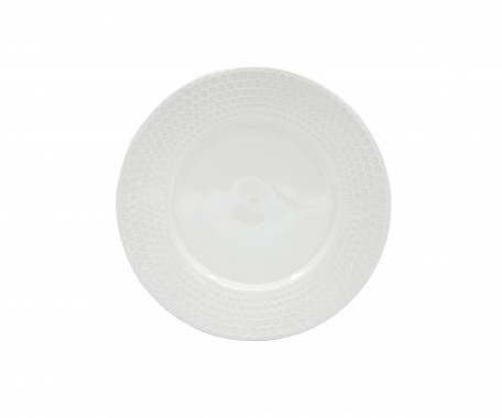 talíř dezertní 20cm HONEYCOMB porcelánový BÍ