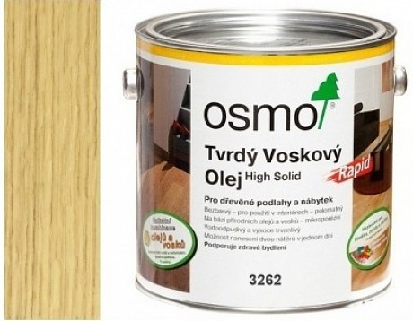 Osmo 3262 tvrdý voskový olej Rapid 2,5 l Bezfarebný matný