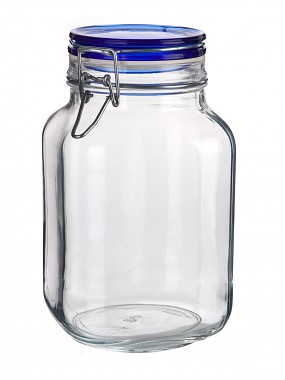 dóza hermetická 2000ml skl.s patentním uzávěrem FIDO Blue